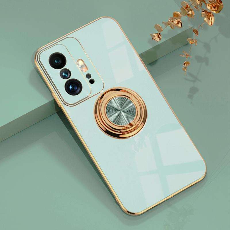 For Xiaomi Mi 11T / Mi 11T Pro 6D Electroplating Full Coverage Silicone Protective Case with Magn...