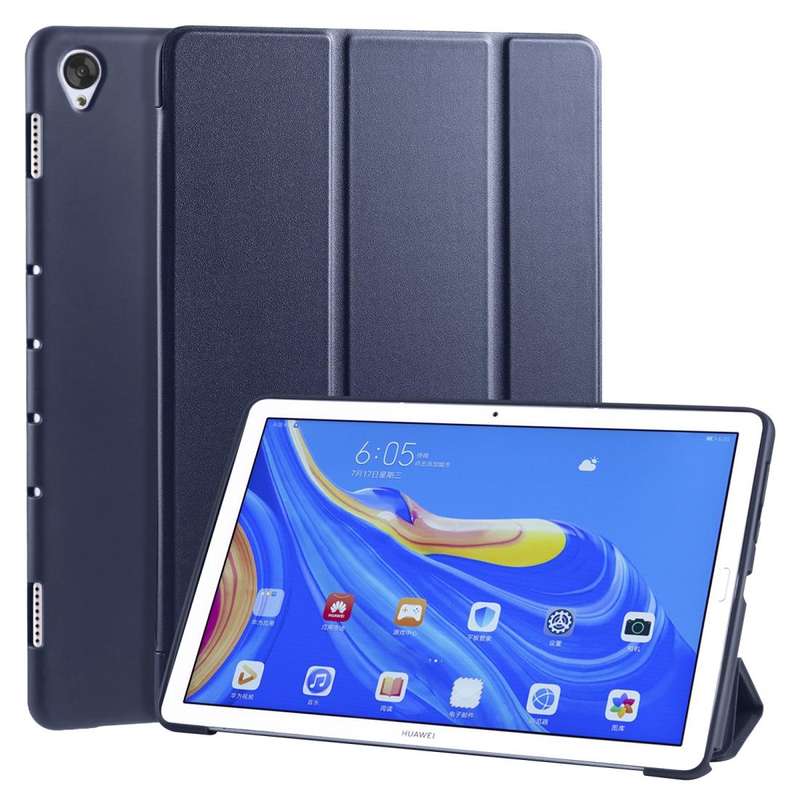 For Huawei MediaPad M6 10.8 inch 3-folding Horizontal Flip PU Leather + Shockproof Honeycomb TPU ...