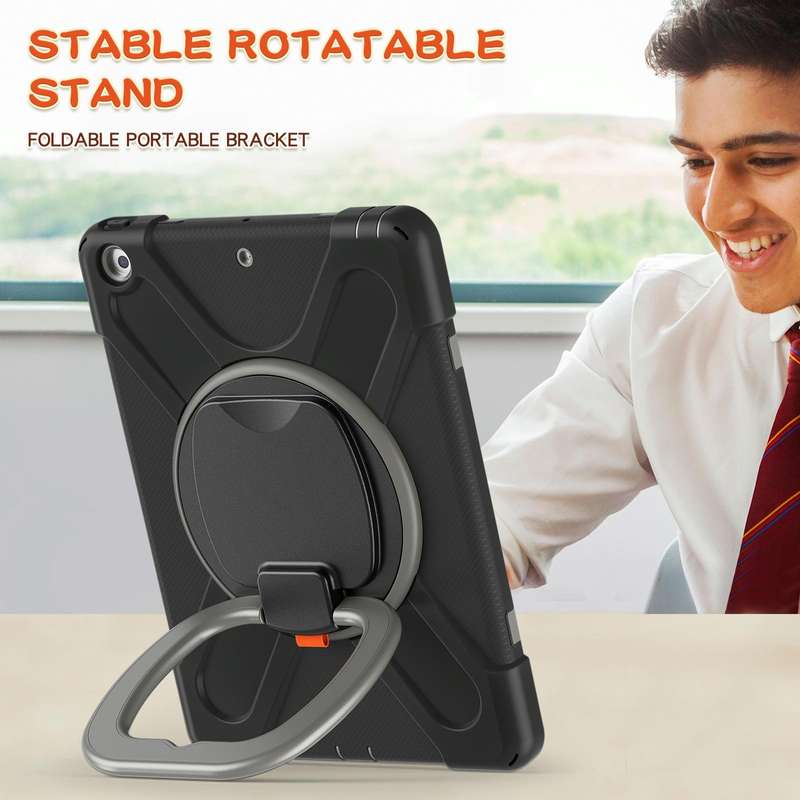 For Apple iPad 10.2 2021 / 2020 / 2019 Contrast Color Silicone + PC Protective Case with Holder &...