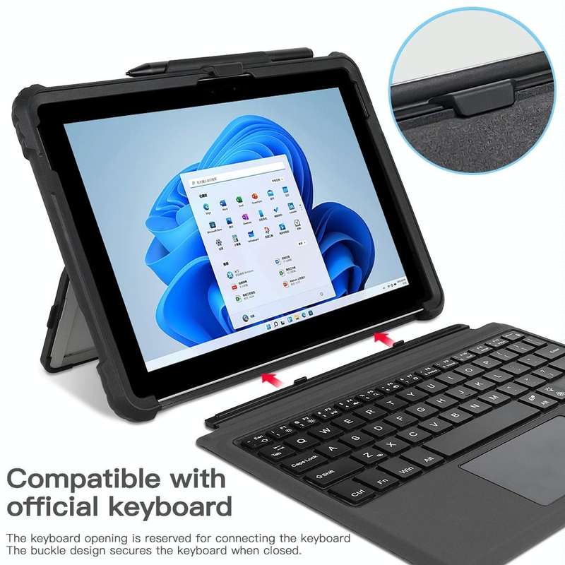 For MicroSoft Surface Go 1 / 2 / 3 Acrylic Transparent Hand Strap Laptop Case