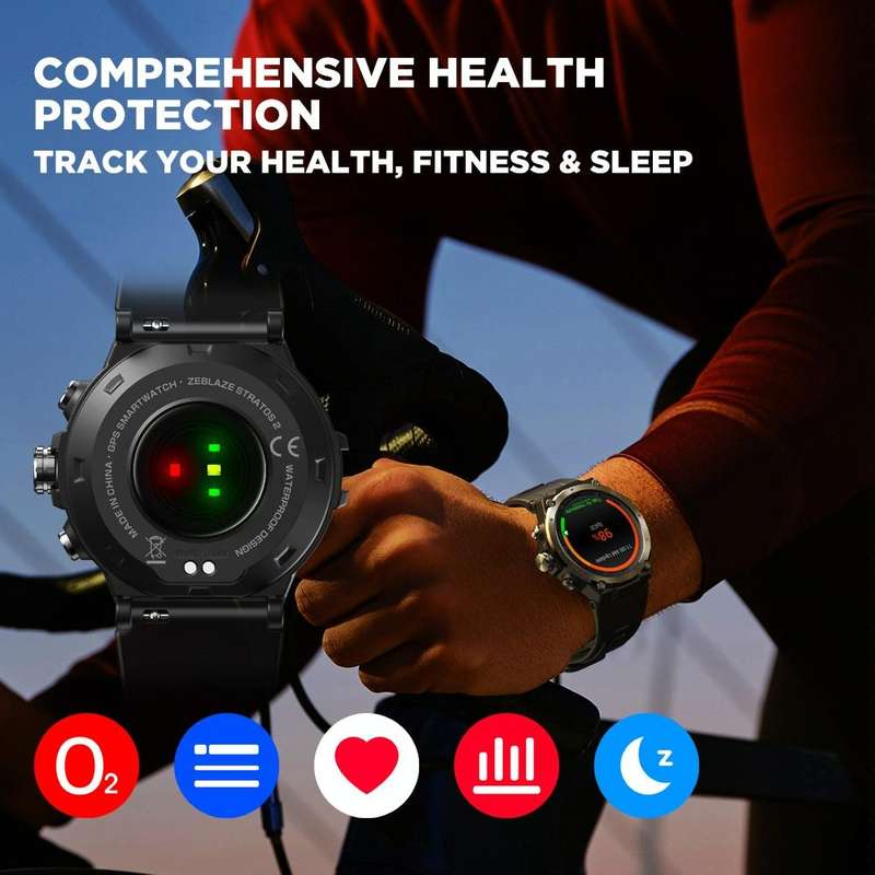 Zeblaze Stratos 2 1.3 inch AMOLED Screen Smart Watch, Support Sleep Monitoring / Heart Rate Monit...