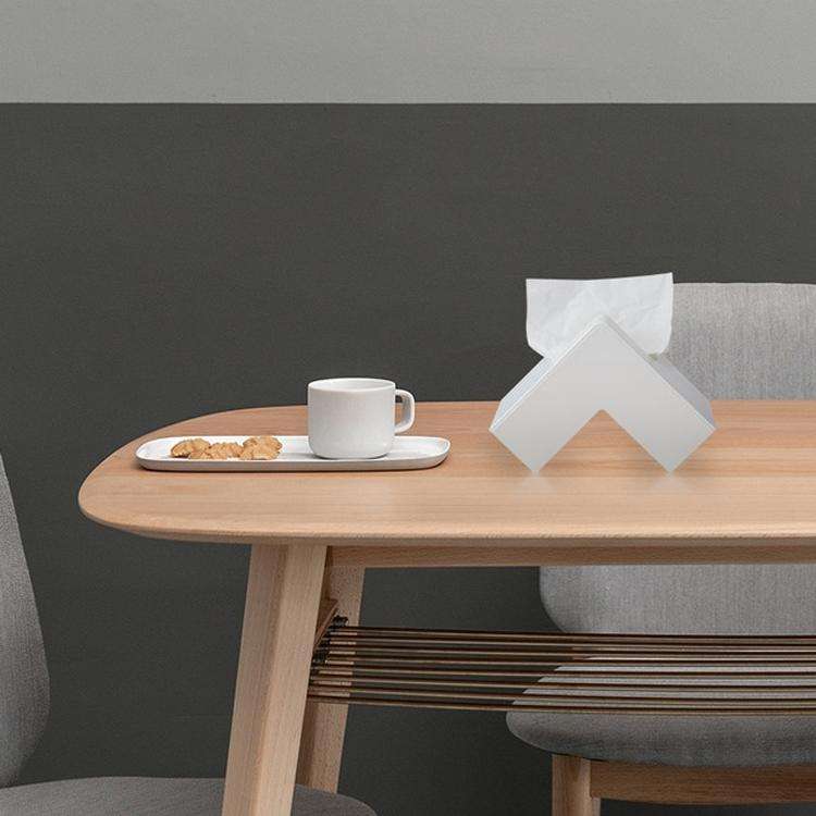 Creative Simple Household Plastic Tissue Paper Storage Box(White)