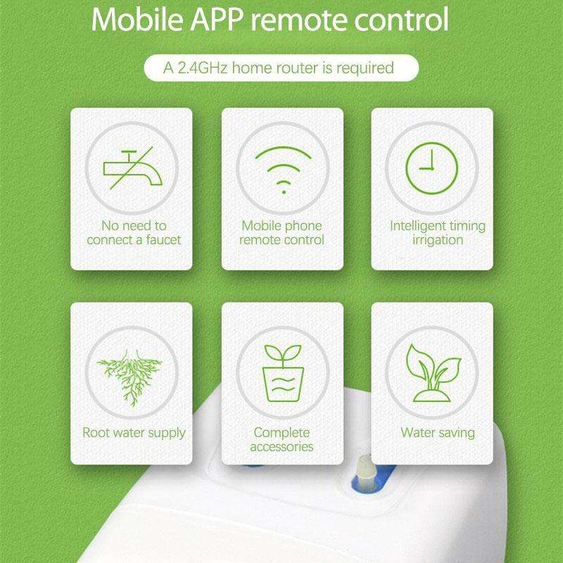 WD-01ADE WIFI Gardening Drip Irrigation Controller, Specification: Double Pump 20 Pots(UK Plug)