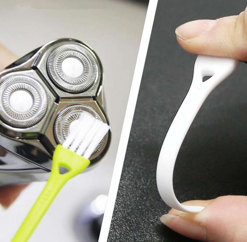 50 PCS Razor Brush Crevice Cleaning Brush Groove Brush Mini Small Brush(Random Color Delivery)