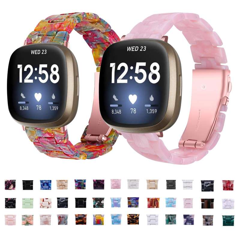For Fitbit Versa 4 / Sense 2 Universal Resin Watch Band(Hawksbill)