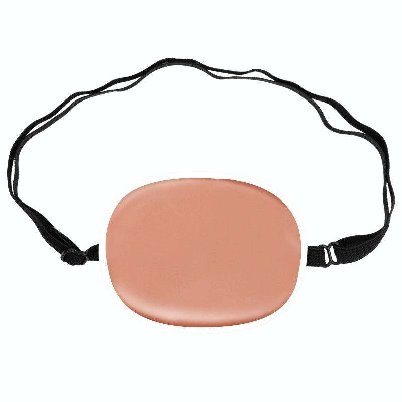 Children Silk Blackout Eye Mask Strabismus Correction Covering Eye Patch(Orange White Edge)