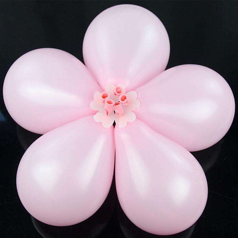 50 PCS Flower Balloons Decoration Accessories Plum Clip Birthday Wedding Party Plastic Balloon Clip