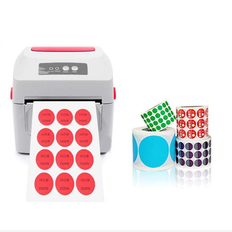 Color High-Viscosity Coated Paper Sticker Round Sticker,Random Color Delivery, Size: Diameter 30mm