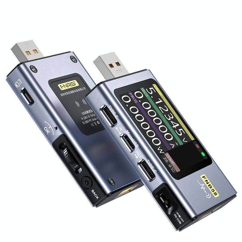 FNIRSI FNB58 USB Voltage Ammeter TYPE-C Fast Charge Power Tester, Specification: Bluetooth