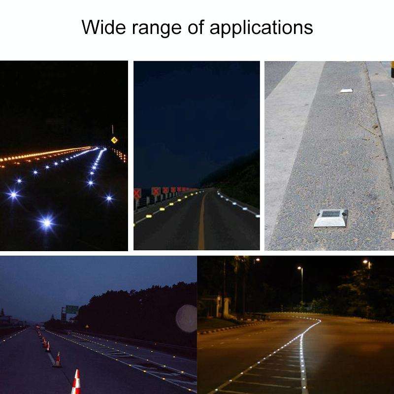 Solar Square Road Stud Light Car Guidance Light Road Deceleration Light, Constantly Bright Versio...