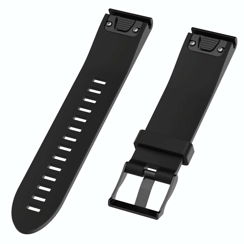 For Garmin Fenix5 (22mm) Silicone Watch Band(Black)