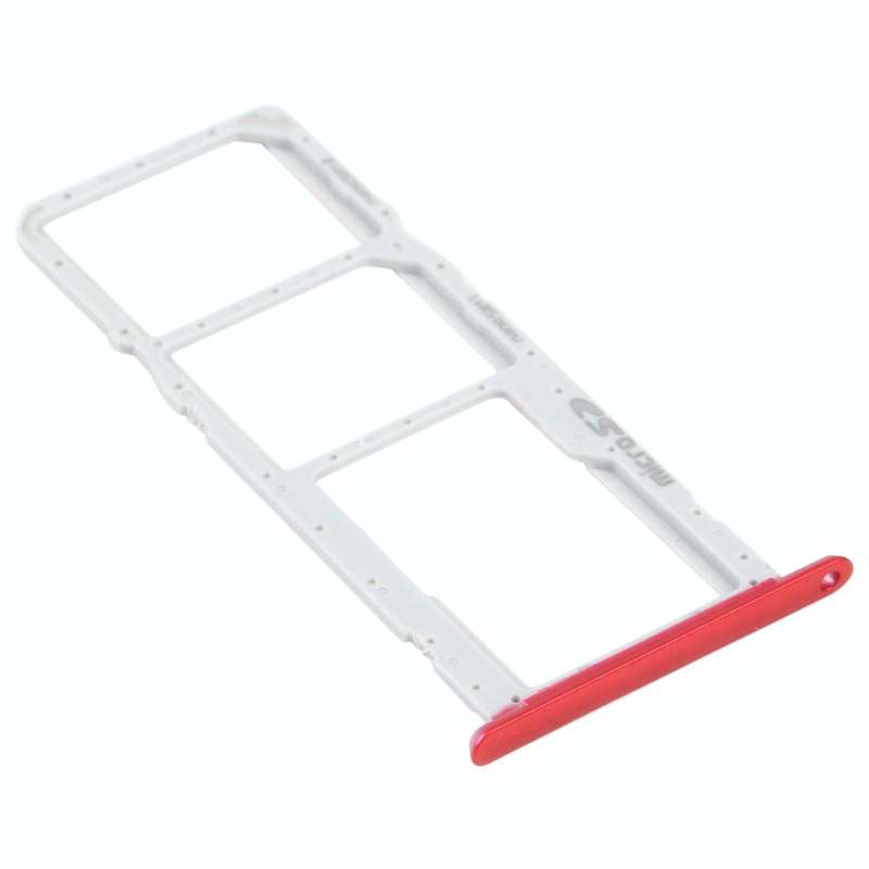SIM Card Tray + SIM Card Tray + Micro SD Card Tray for LG K22 LMK200Z LMK200E LMK200B LM-K200 (Red)