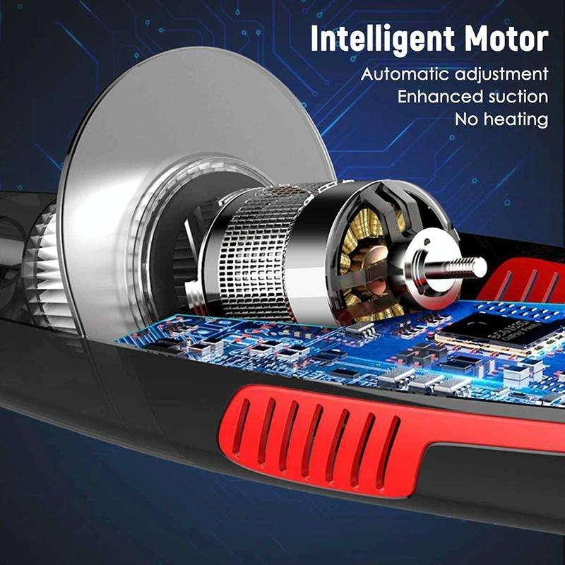 Car Wired Portable 120W Handheld Powerful Vacuum Cleaner with LED Light Cable Length: 5m(White)