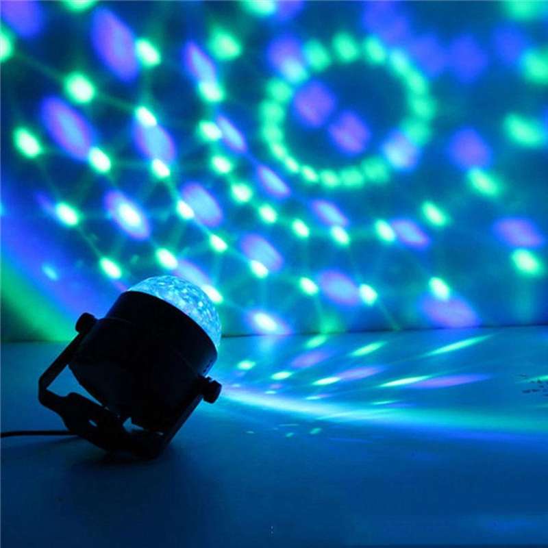 YouOKLight YK2278 3W Sound Activated Party DJ Lighting RBG Disco Ball Strobe Lamp Stage Par Light...