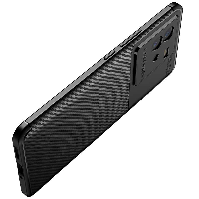 For vivo IQOO Neo6 Carbon Fiber Texture Shockproof TPU Phone Case(Black)