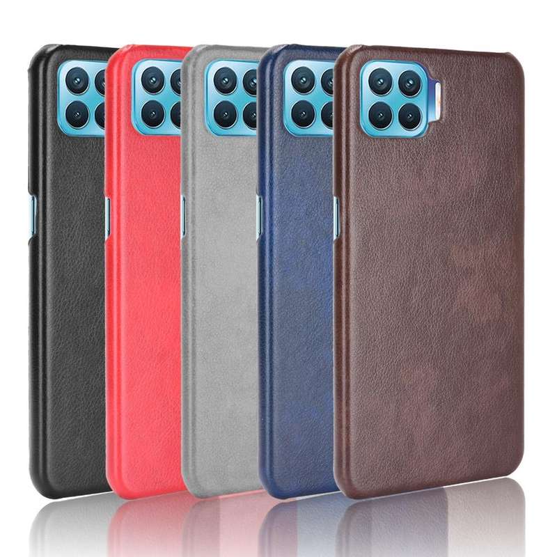 For OPPO F17 Pro / A93 / Reno4 Lite / Reno4 F Shockproof Litchi Texture PC + PU Case(Blue)