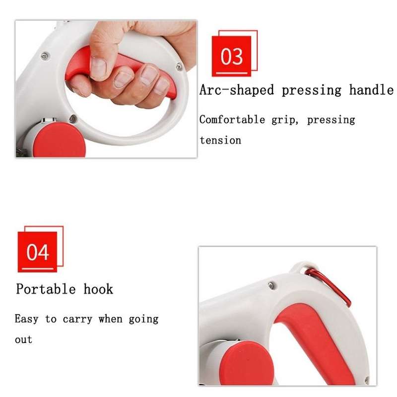 Portable Pet Toilet Picker With Garbage Bag(Red)