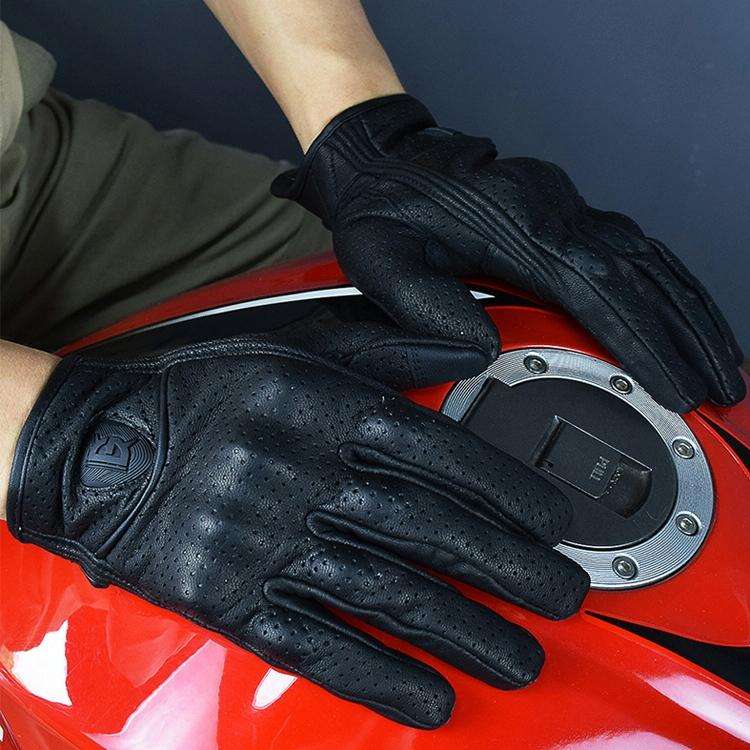 GHOST RACING GR-ST06 Breathable Touch Screen Motorcycle Riding Leather Gloves Anti-Fall Locomotiv...