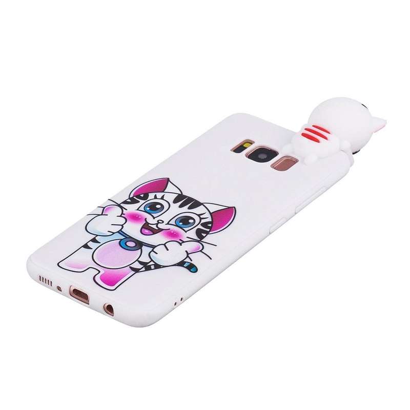 For Galaxy S8 Shockproof Cartoon TPU Protective Case(Cat)