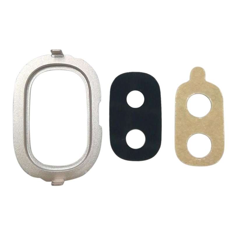 For Galaxy J4, J400F/DS, J400G/DS 10pcs Back Camera Bezel with Lens Cover & Adhesive (Gold)