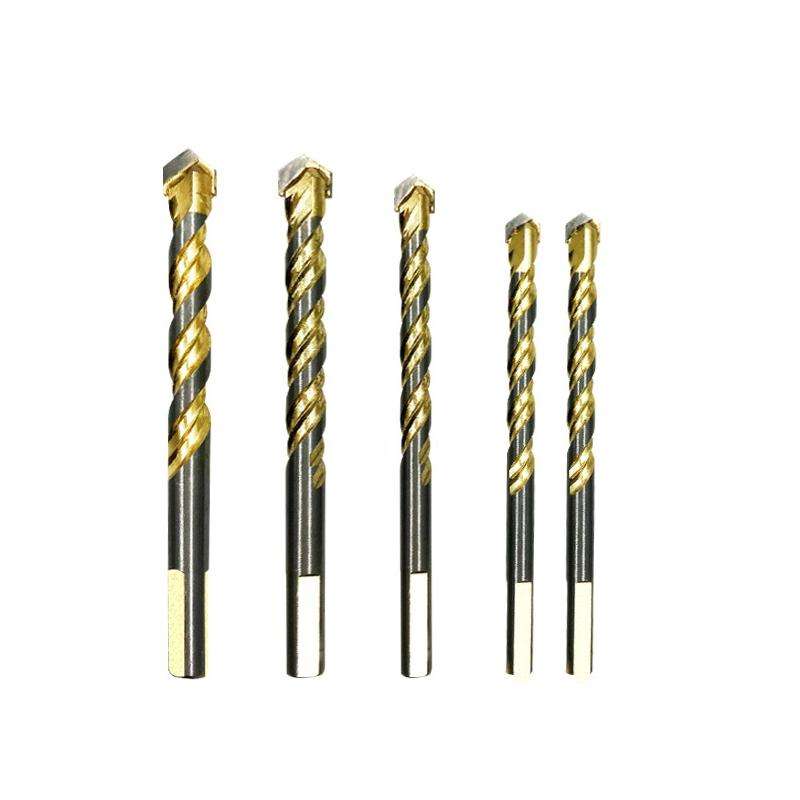 6mm+6mm+8mm+10mm+12mm Titanium-Plated King Drill Porcelain Brick Glass Brick Drill Punched Twist ...