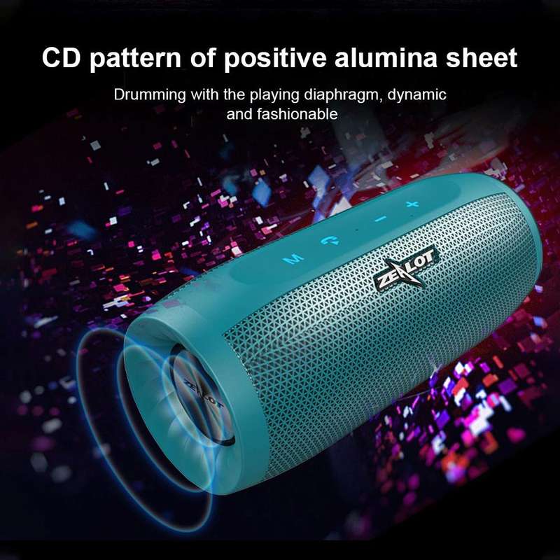 ZEALOT S7 Portable Smart Touch Stereo Bluetooth Speaker with Built-in Mic, Support Hands-Free Cal...