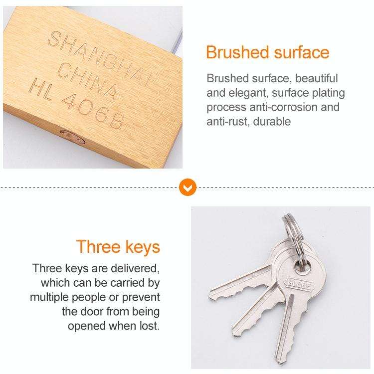 Copper Padlock Small Lock, Style: Long Lock Beam, 30mm Open