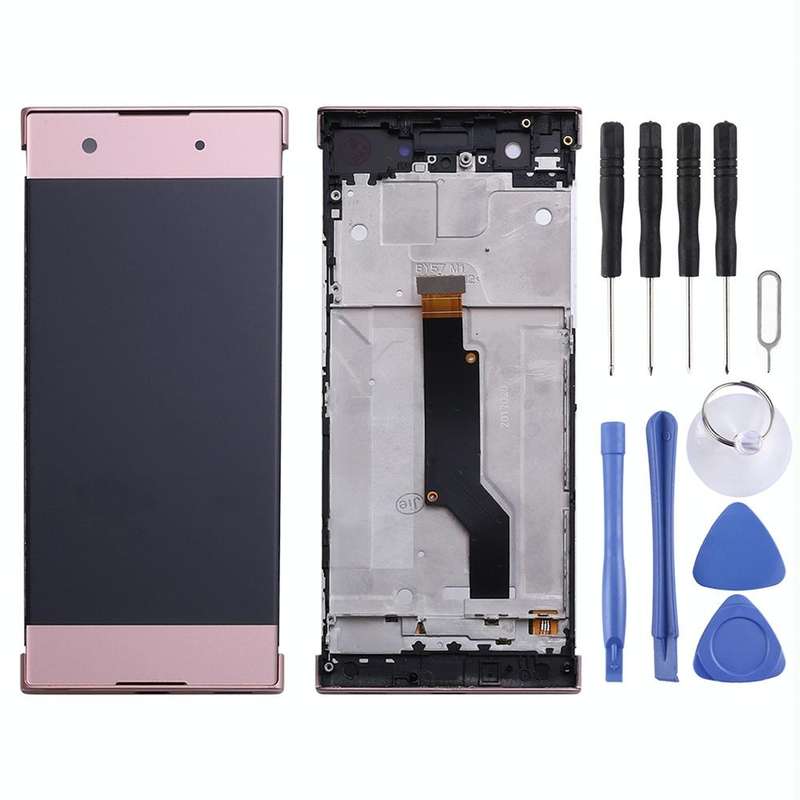 OEM LCD Screen for Sony Xperia XA1 G3112 G3116 G3121 Digitizer Full Assembly with Frame(Pink)