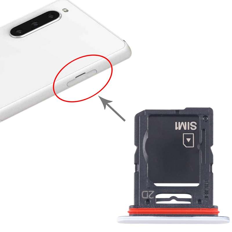 For Sony Xperia 10 V Original SIM Card Tray + SIM / Micro SD Card Tray (White)