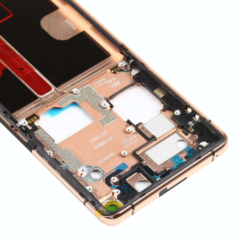For OPPO Find X2 Pro CPH2025 PDEM30 Original Front Housing LCD Frame Bezel Plate (Gold)