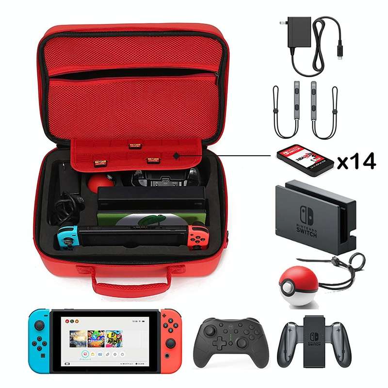 Multi-function Portable Slant Single Shoulder Storage Bag Suitcase Protective Box for Nintendo Sw...