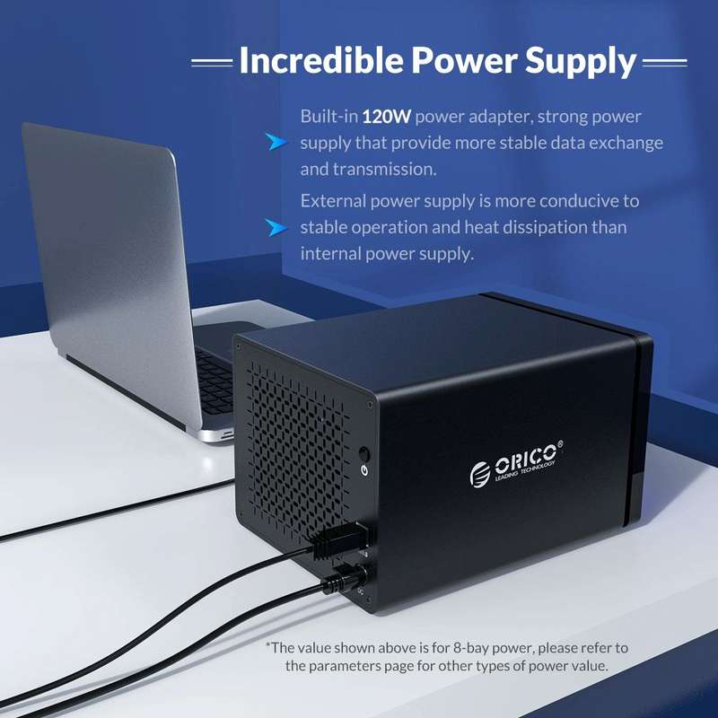 ORICO NS800U3 3.5 inch 8 Bay USB 3.0 Hard Drive Enclosure (Black)