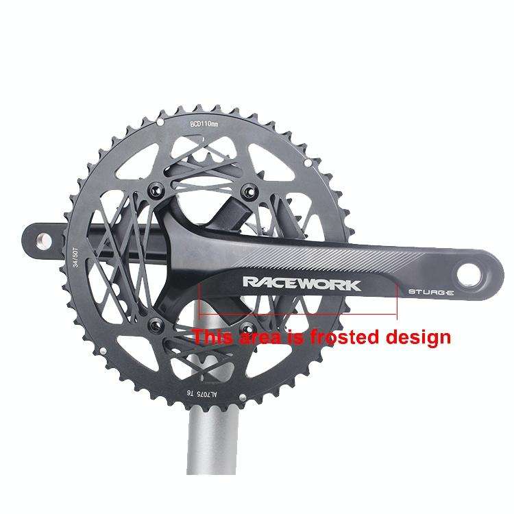 RACEWORK RKRFA Road Bike Aluminum Alloy 22-speed Crankset, Spec: 50-34T without BB