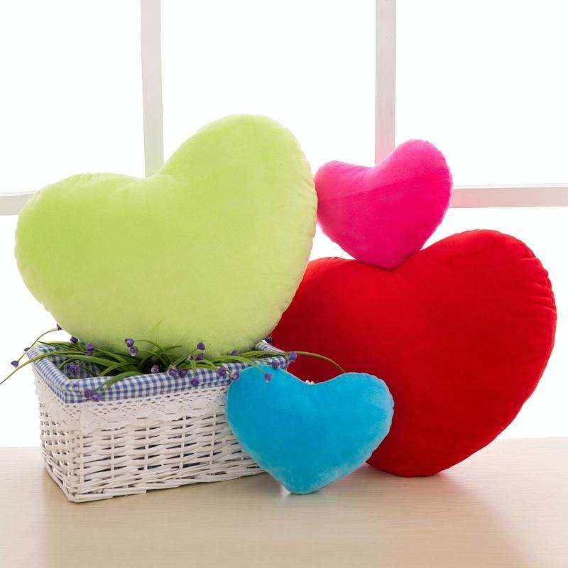 40cm Heart Shape Decorative Throw Pillow PP Cotton Soft Creative Doll Lover Gift(Dark Red)