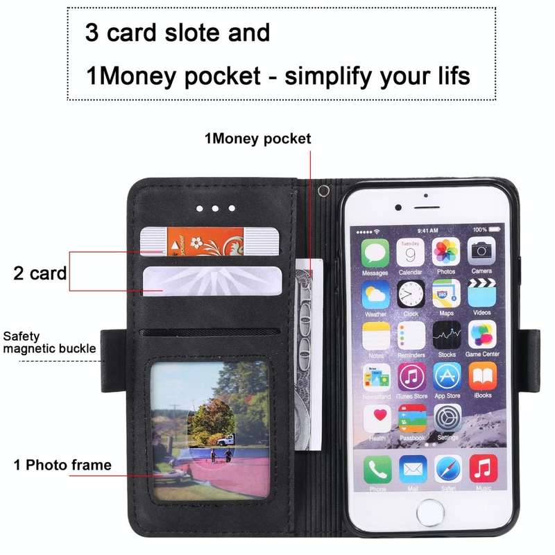 For iPhone SE 2022 / SE 2020 / 8 / 7 Retro Splicing Horizontal Flip Leather Case with Card Slots ...