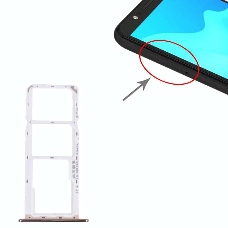 SIM Card Tray + SIM Card Tray + Micro SD Card Tray for Huawei Enjoy 8e (Silver)