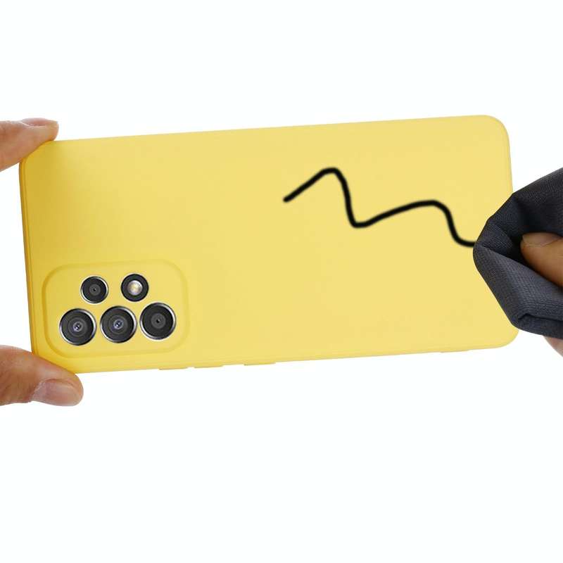 For Samsung Galaxy A33 5G Color Liquid Silicone Phone Case(Yellow)
