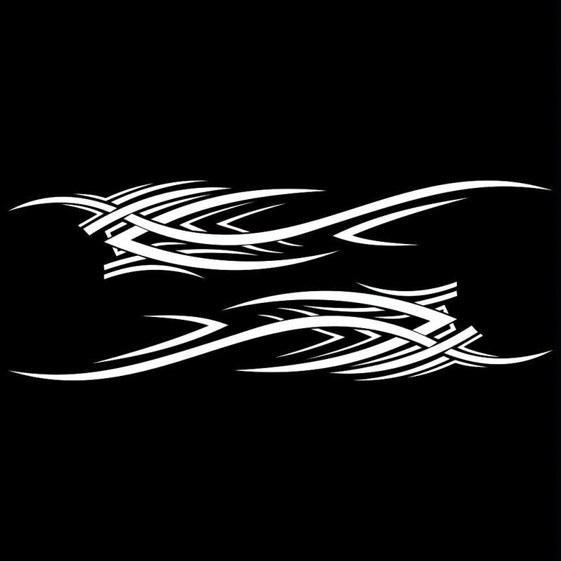 2 PCS/Set D-503 Totem Pattern Car Modified Decorative Sticker(White)