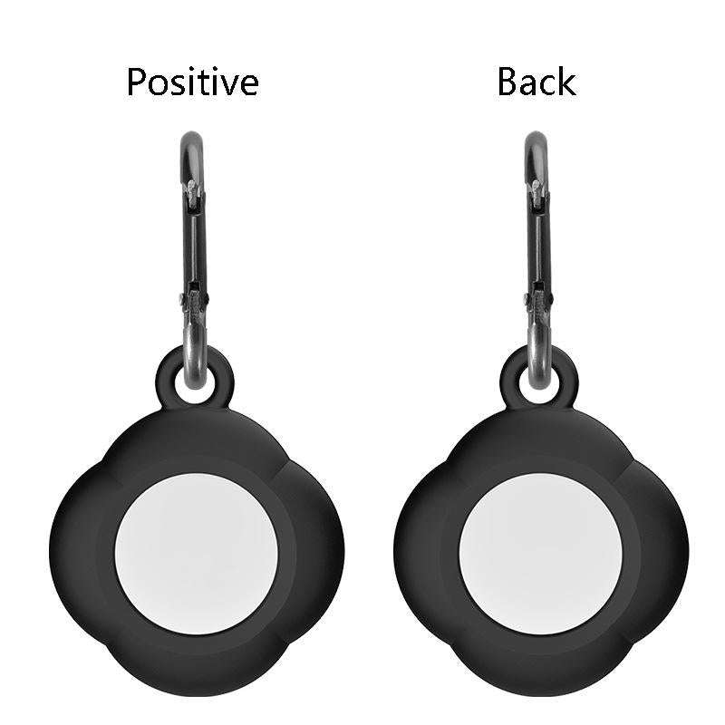 3 PCS Tracker Anti-Lost Silicone Protective Cover with Carabiner for AirtTag(White)