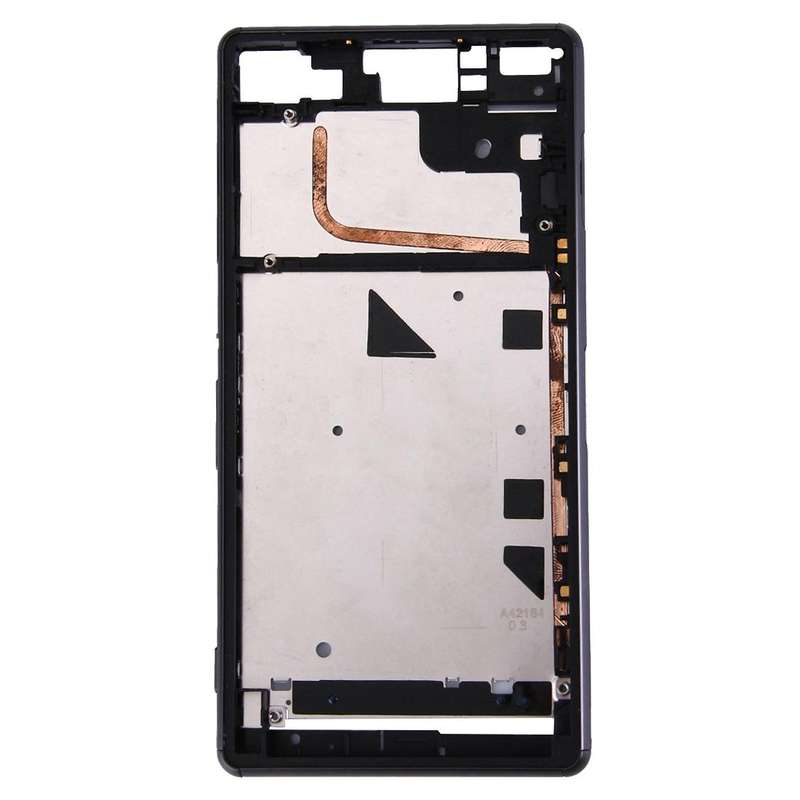 Single SIM Front Housing LCD Frame Bezel for Sony Xperia Z3(Black)