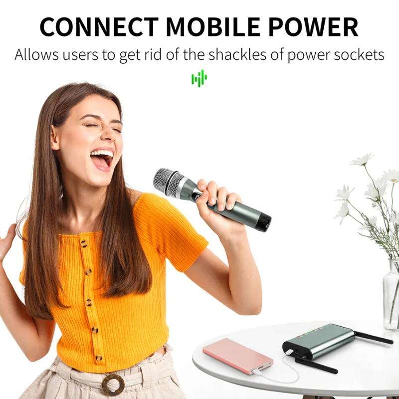 XTUGA U-F4600 Professional 4-Channel UHF Wireless Microphone System with 4 Handheld Microphone(AU...
