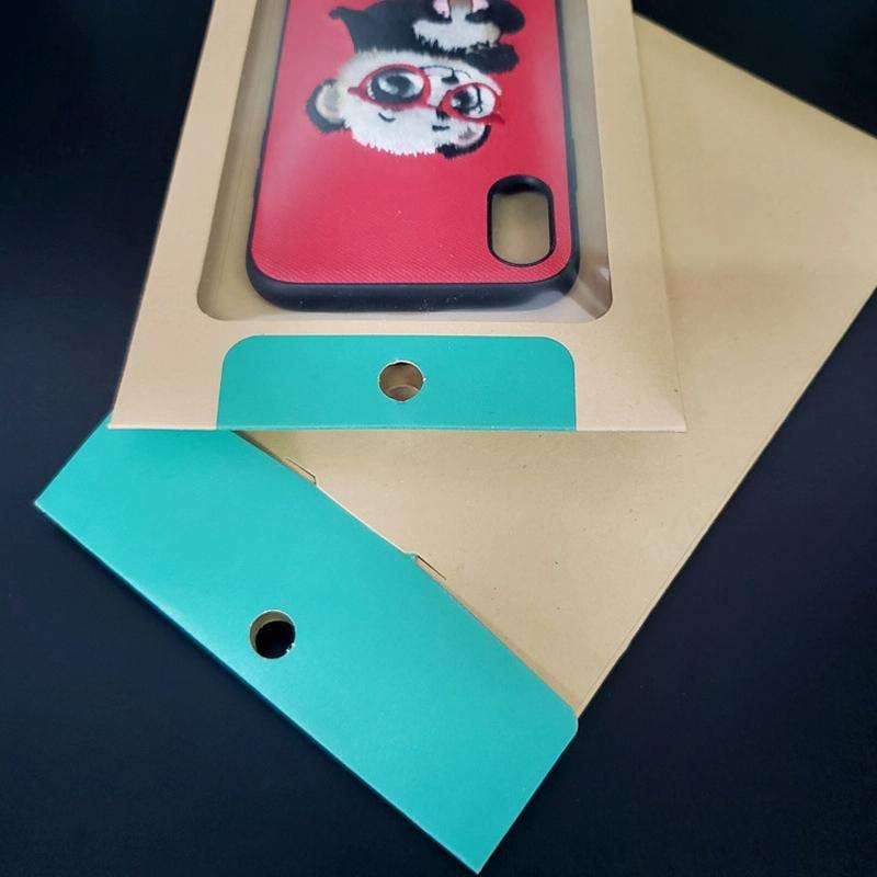 50 PCS Phone Case Packaging Box Kraft Paper Phone Accessories Packaging Bags 204 x 114mm
