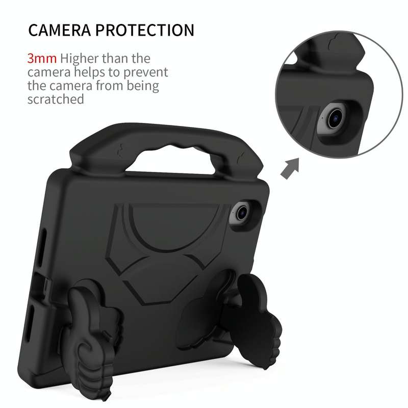 For iPad mini 6 EVA Material Children Flat Anti Falling Cover Protective Shell with Thumb Bracket...