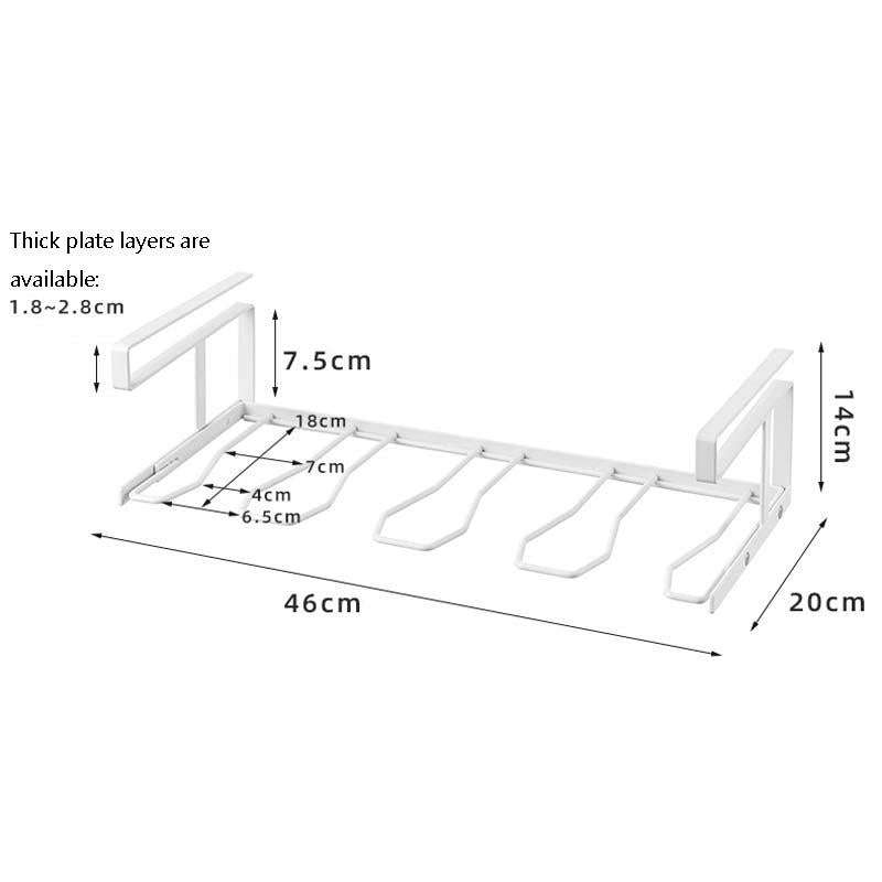 HP220110 Shoe Cabinet Partition Boot Storage Rack(White)