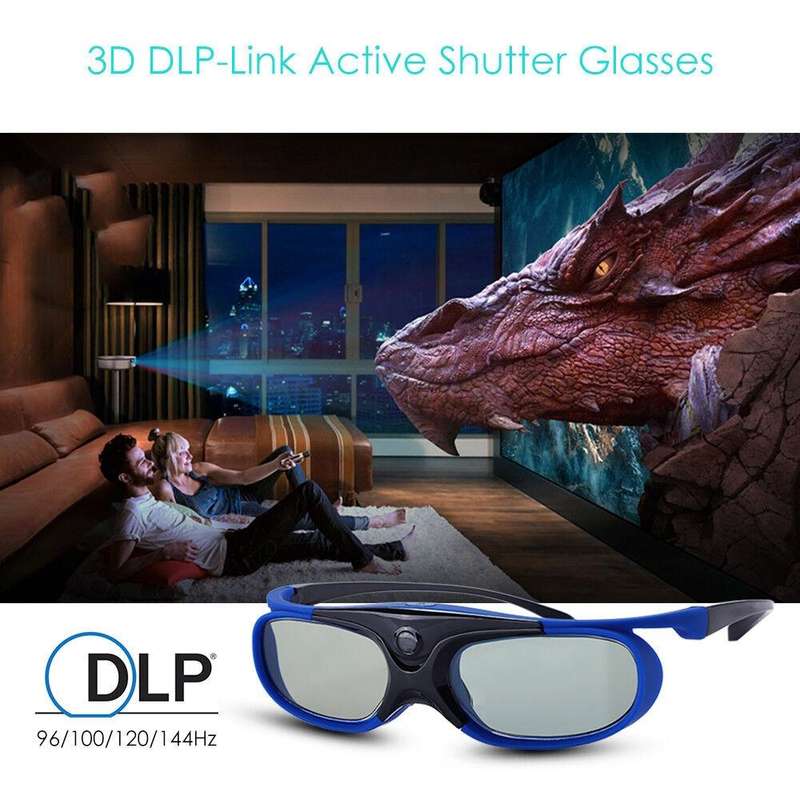 Active Shutter Rechargeable 3D Glasses Support 96HZ/120HZ/144HZ For XGIMI Z4X Z5 H1 JmGo G1 G3 X1...