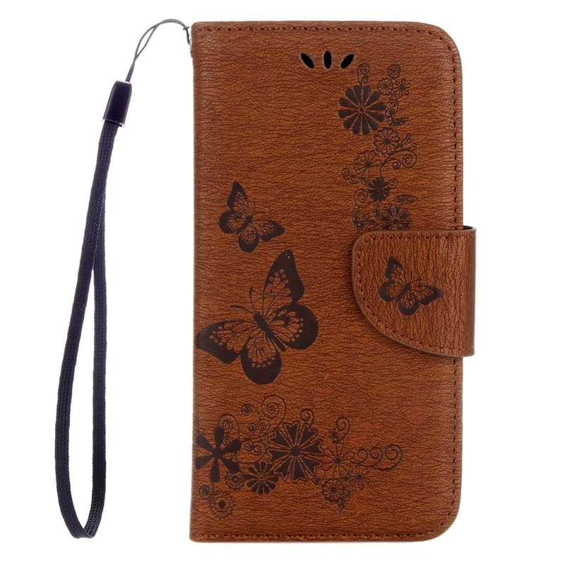 For Huawei P8 Lite (2017) Butterflies Embossing Horizontal Flip Leather Case with Holder & Card S...