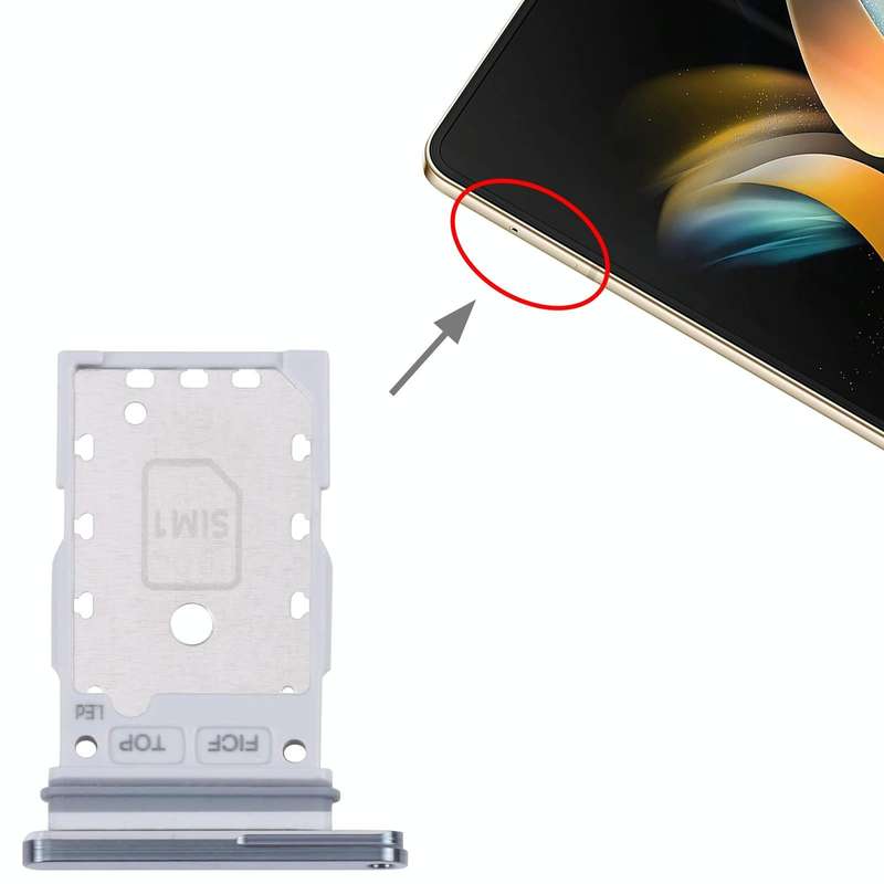 For Samsung Galaxy Z Fold4 SM-F936B Original SIM Card Tray + SIM Card Tray (Blue)
