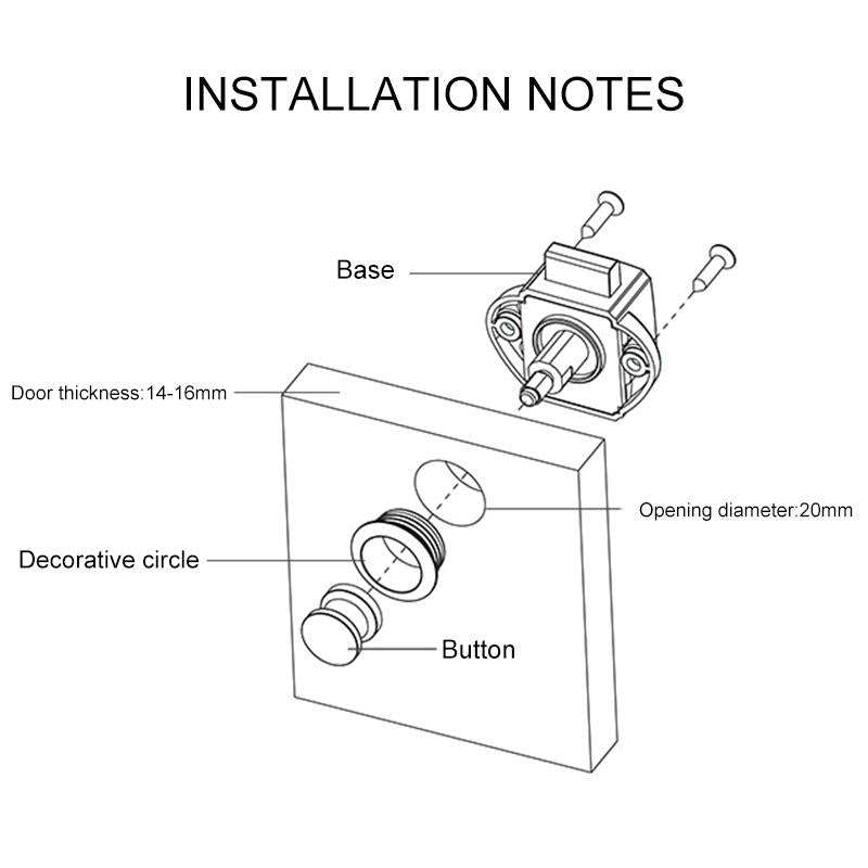 Press Type Drawer Cabinet Catch Latch Release Cupboard Door Stop Drawer Cabinet Locker for RV / Y...