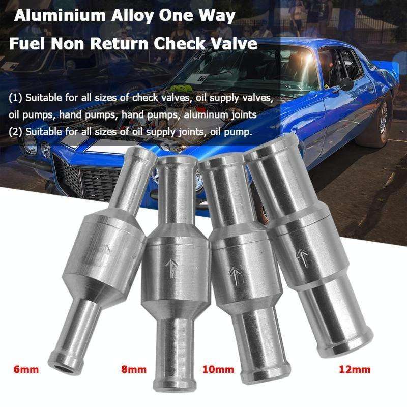 Car Aluminum Alloy Gasoline Fuel Check Valve, Size:M12(Silver)