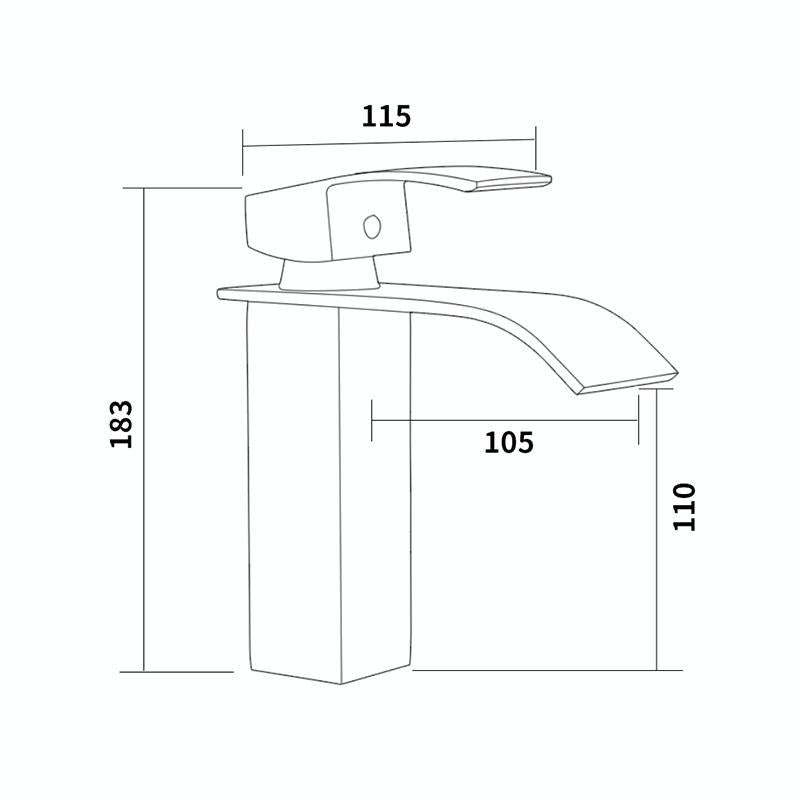 KOEN Waterfall Bathroom Faucet Sinks Mixer Tap Cold And Hot Water Tap
